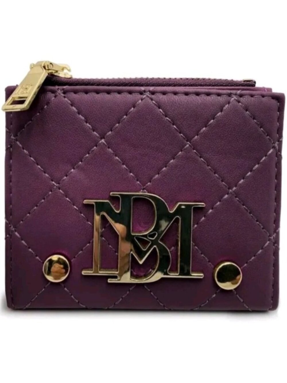 NWT Badgley Mischka Small Quilted Wallet - Plum 💜